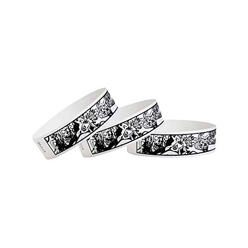Bracelets Tyvek blancs Wristco de 3/10,2 cm en lot de 500 pièces pour contrôle d'accès