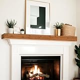FUIN 72 Inch Wood Fireplace Mantel, Wall-Mounted Mantles for...