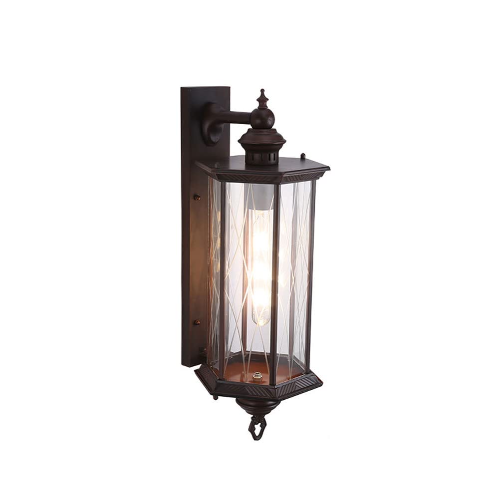 Lanterne de porche haut de gamme en aluminium et verre transparent IP65