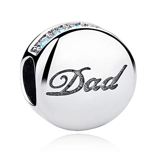 Eternalll Love Life Dad Mom Sister Bead Charms Authentic 925 Sterling Silver Jewellery Crystal Beads Love Family Best Birthday Christmas Gift For European Charms Bracelet (DAD)
