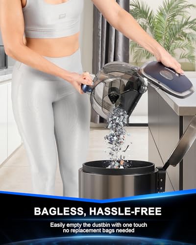 Image of Bagless Canister Vacuum Cleaner,1600W Powerful High-Suction Bagless Canister Vac with 4.5QT Dust Cup,Pop-N-Go Brush,HEPA Filter,Dual Motors&4 Cleaning Tools,Perfect for Low-Pile Carpets&Hard Floors