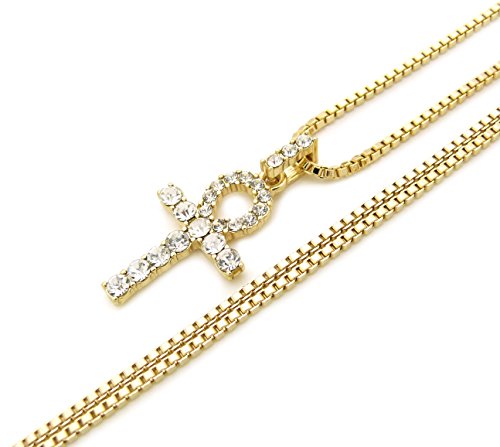Fashion 21 Micro Pave Egyptian Ankh Cross Pendant 24