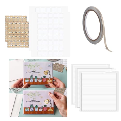 60 adesivi per circuiti a LED bianchi e nastro conduttivo in tessuto, kit leggero per progetti artigianali, aggiungi luci a un albero di Natale, illumina una casa, crea una scena spettrale con un