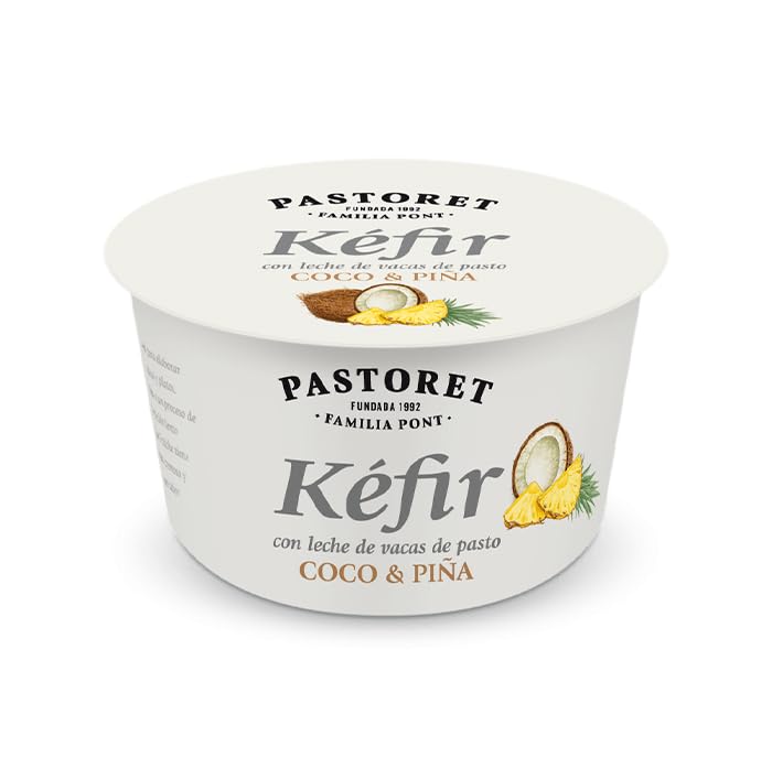 (6 unidades x 170g) Kéfir PASTORET 170g Sabor Coco y Piña o Melocotón y Maracuyá (Producto Refrigerado) (Coco y Piña)
