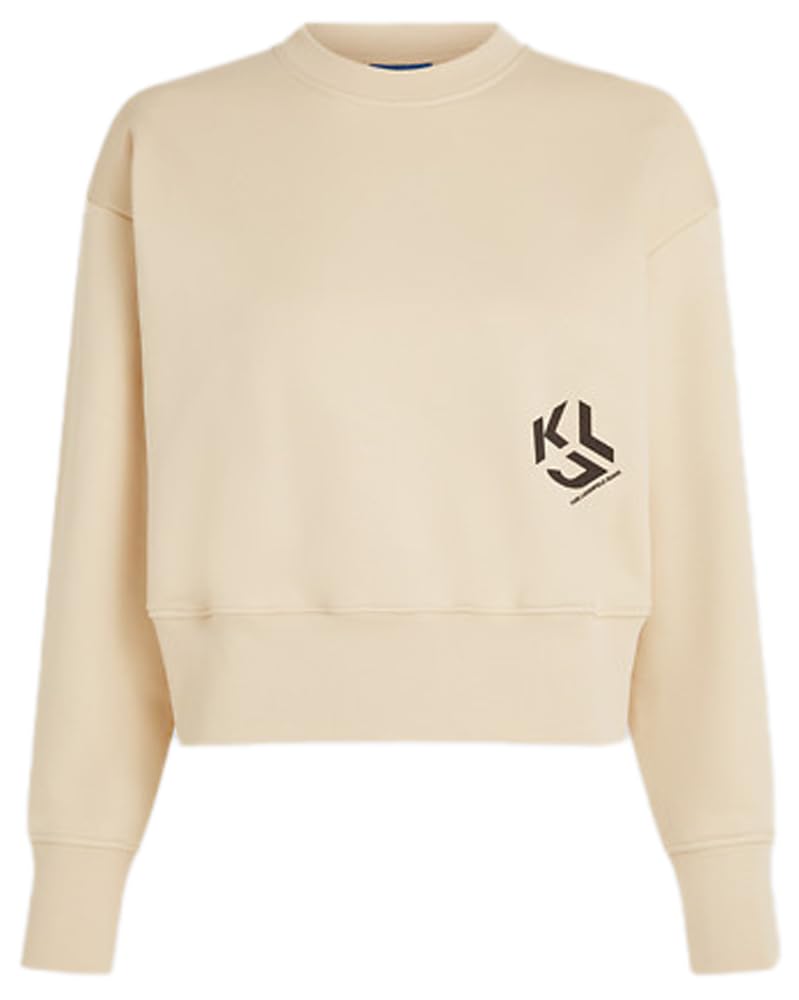 KARL LAGERFELD JEANS, Women's, Monogram Logo Sweat, Regular Fit, Brown, S