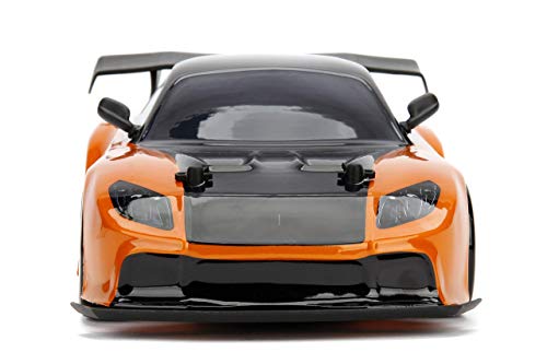 Jada Toys Fast & Furious Han’s Mazda Rx-7 Drift Rc Car, 1: 10 Scale 2.4Ghz Remote Control Orange & Black, Ready To Run, Usb Charging (Standard) (99700) #TOP1