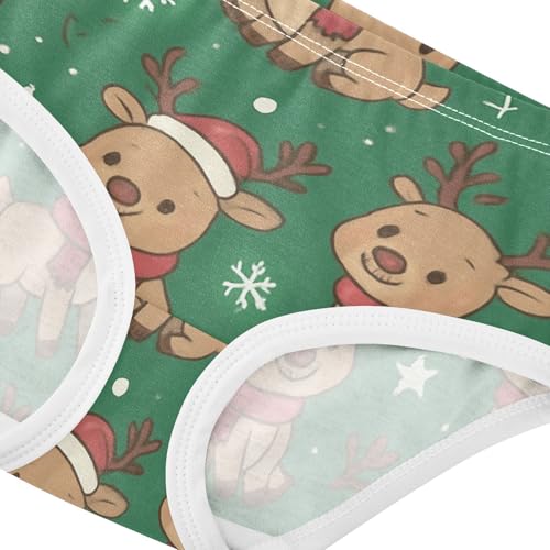 Girls' Cotton Panties Comfort Underwear for Toddler Christmas Reindeer4