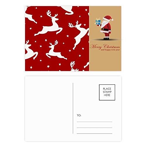 Cartes postales de Noël Ewapiti rouge : lot de 20 cartes de voeux traditionnelles cartonnées
