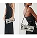 Joryin Woven Purse for Women Evening Clutch Woven Leather Handbags Crossbody Bag Purse Formal Evening Bag, Black White