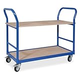 BRB Tischwagen, LxBxH 1130x500x890 mm, blau RAL 5010 (4X Lenkrolle)