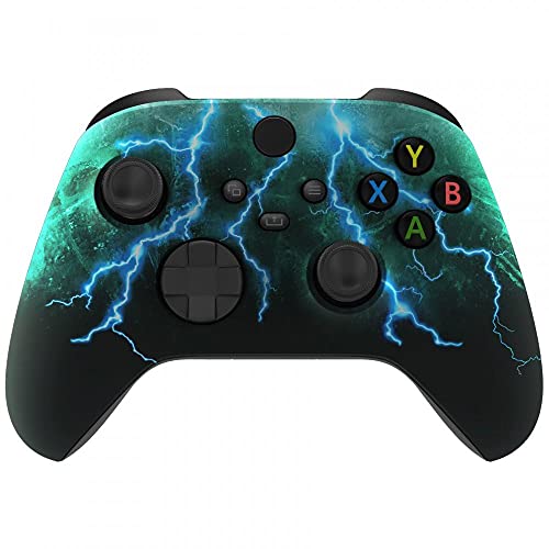 Image of MODDEDZONE Custom Wireless UNMODDED Controller for Xbox One S /X and PC - Exclusive and Unique Designs - The Perfect Gaming Gift for Enthusiasts Green Storm