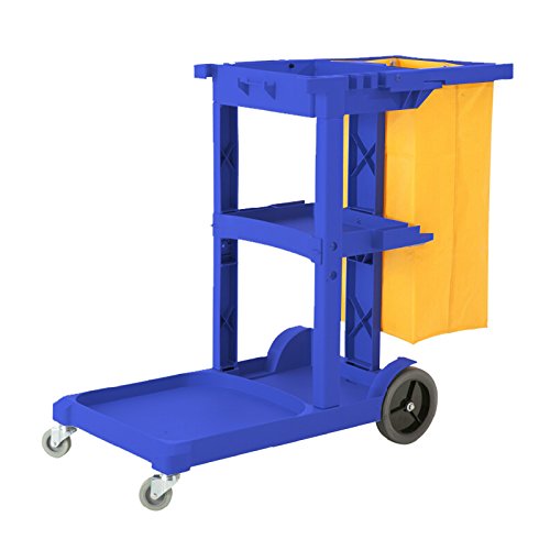 Commercial Housekeeping Janitorial cart with Vinyl Bag AF08170 Blue