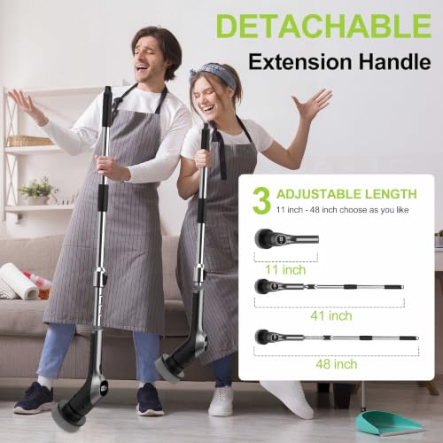 Image of WKY-Electric Spin Scrubber - 10-in-1 Cordless Shower Scrubber & Cleaning Brush with Extendable Handle, 42 in-lbs Ultra High Torque, 2 Speeds, IPX7, LED Display, Smart AI Chip, for Bathroom, Kitchen