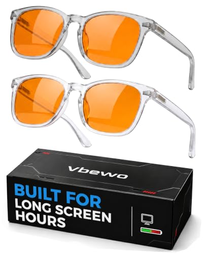 Image of 2 Packs Professional Sleep Glasses with 98.7% Blue Light Blocking