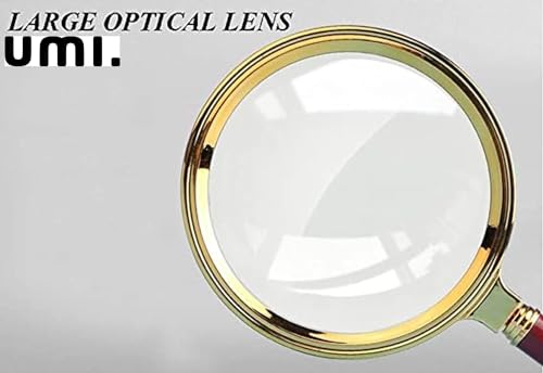 Image of Amazon Brand - Umi 3X High Power Antique Handheld Magnifier Magnifying Glass 80Mm