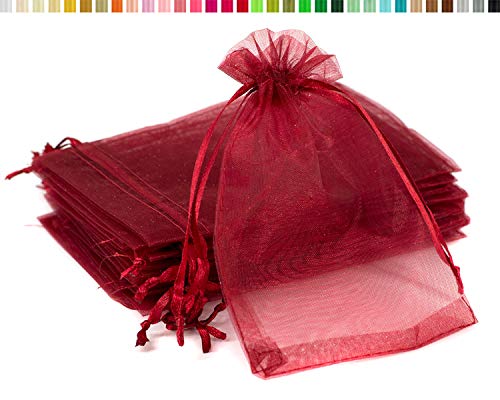 Creativery Sachets en Organza 7x9cm Bordeaux 10 pièces
