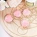 Marrywindix 4 Packs 1.2 Inches Healing Crystal Natural Rose Stone Heart Love Carved Palm Worry Stone Chakra Reiki Balancing