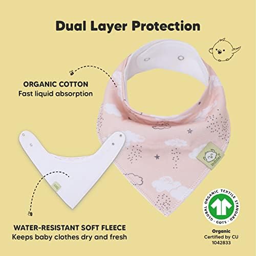 8-Pack Natural Child Bandana Bibs, Child Bibs – Drool Bibs for Child Woman, Child Boy - Child Bib, Woman Bib, Boy Bib 2