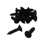 【YJB PARTS】 ピックガード用ビス ミリサイズ 15本入り 【国産品】 (ブラック)