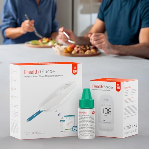 iHealth Control Solution for Blood Glucose Testing – Compatible with BG5S100 Gluco+ & Acacia Glucose Meters, 4mL Vial for Accurate Results