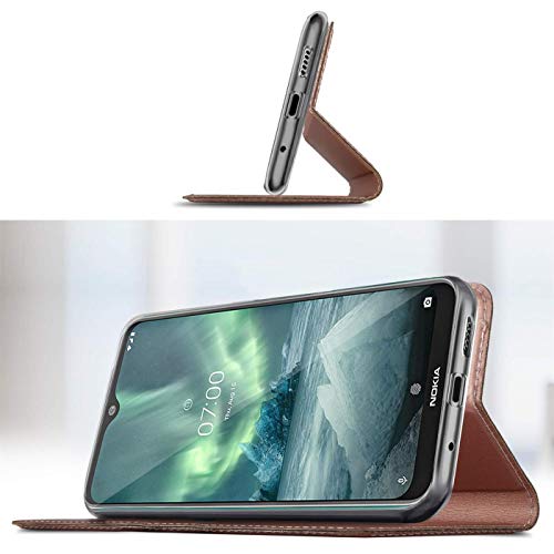 Verco Case compatible with Nokia 7.2, Flip Wallet Cover with Magnetic Closure for Nokia 7.2 Phone Case - rose gold - Image 4
