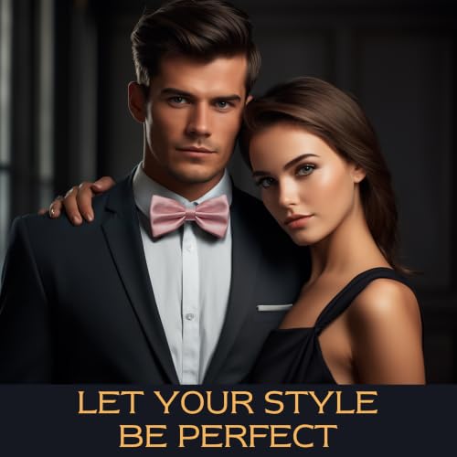 Image of Adam Young Men's Bow Ties Pre-Tied Style Formal Satin Classic Bowtie for Tuxedo Faux Silk