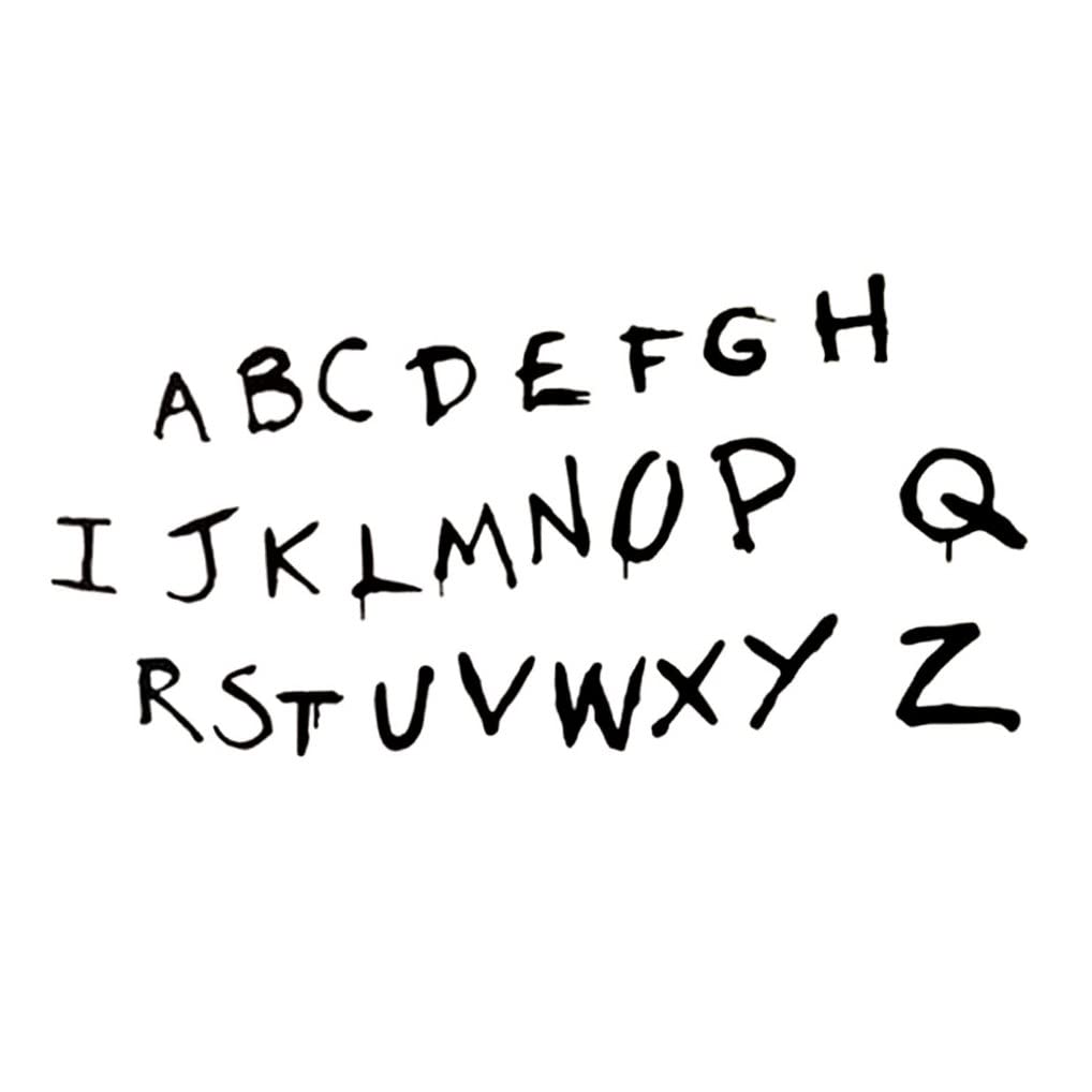 Alphabet autocollants muraux lettres noires pour bercer de poésie les murs de la crèche