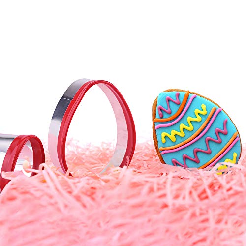 Fasaka The Easter’s Day Cookie Cutters With Red Color – 3Pcs Egg Biscuit Cutter For Baking And Decorating The Cake #TOP5