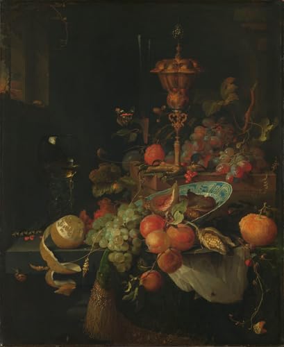 Image Sur Toile Nature Morte Fruits Gobelet Coq Abraham Mignon Décoration