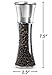 Levav Premium Salt and Pepper Grinder Set of 2- Brushed Stainless Steel Pepper Mill and Salt Mil, Glass Body, Size Grade adjustable ceramic rotor-salt and pepper shakers (tall)
