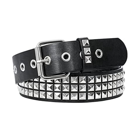 JASGOOD Punk Rivet Studded PU Leather Belt Cover