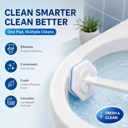 Disposable Toilet Wand Refills 100 Count Replacement Brush Heads Compatible with Clorox Wand for Bathroom Toilet Bowl Cleaning — view 6