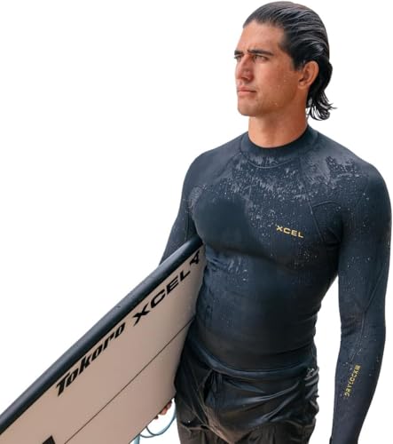 XCEL Mens Drylock 2mm Long Sleeve Wetsuit Top - Black | Medium