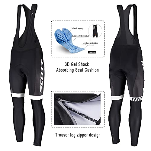 Foto von HOMTOL Herren Radtrikot Set Langarm Fahrradanzüge Fahrradtrikot Set Langarm Trikot + Radlerhose mit Sitzpolster Atmungsaktiv Elastische Schnell Trocknend Fahrrad Trikot für Fahrrad Rennrad MTB