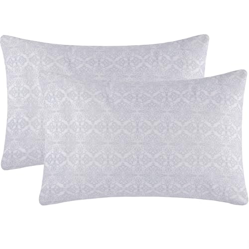 Mellanni Pillow Cases - Luxury, Extra Soft, Cooling Pillow Covers - 2 PC Iconic Collection Pillowcases - Envelope Closure (Standard/Queen 20" x 30", Laced Sky Blue)