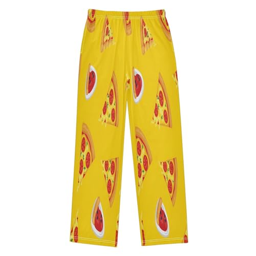 Pajama Pants Long Track Pants Pizza Slices Yellow(2) Sweatpants Athletic for 6-14 Years