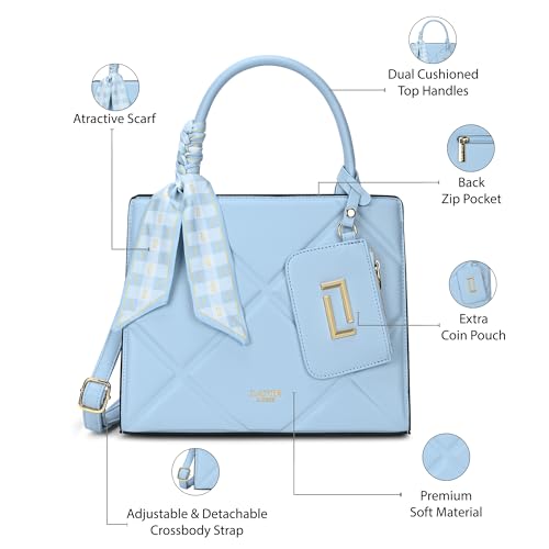 Image of Lavie Luxe Women's Quare26 Extra Large Laptop Satchel Bag | Upto 14 Inch | Satchel Handbag for Work | Ladies Purse | Stylish Shoulder Bag | Gift for Women