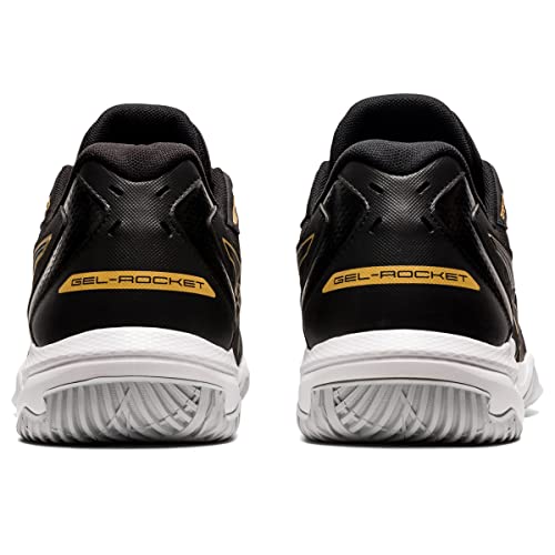 Asics Men's Gel-Rocket 10 Indoor Court Shoes, 11, Black/Pure Gold #TOP4