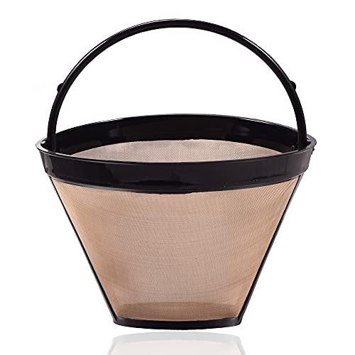 Reusable NO.4 Basket Cone Coffee Filters,8-12 Cup Replacement Coffee Filter for Cuisinart Coffee...