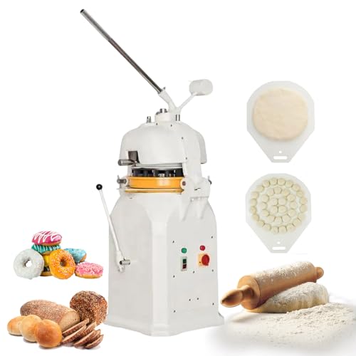 EQCOTWEA Dough Divider Rounder Machine 26Pcs Semi-Automatic Pastry Dough Portioning Rounding Machine Bread Dough Separator Splitter Shaper 50-150g Food-Grade Compact Design for Commercial Kitchen 110V