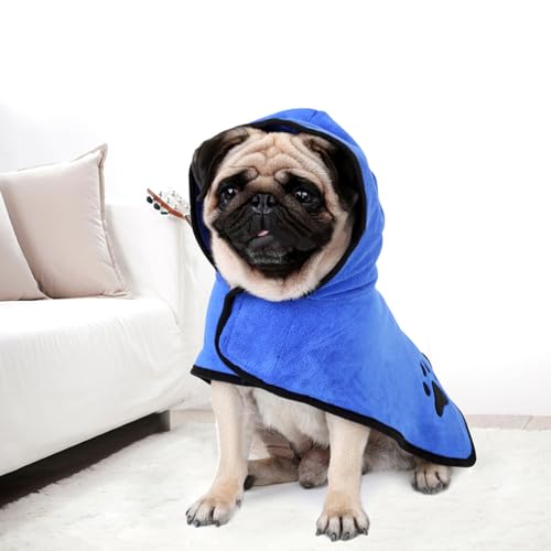Peignoir à capuche réglable en microfibre pour éliminer l'odeur de chien mouillé