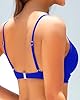 Aqua Eve Women Underwire Bikini Top Only - 2025 Push Up Swim Top Padded Bra Swimsuit, Royal Blue, Large #4
