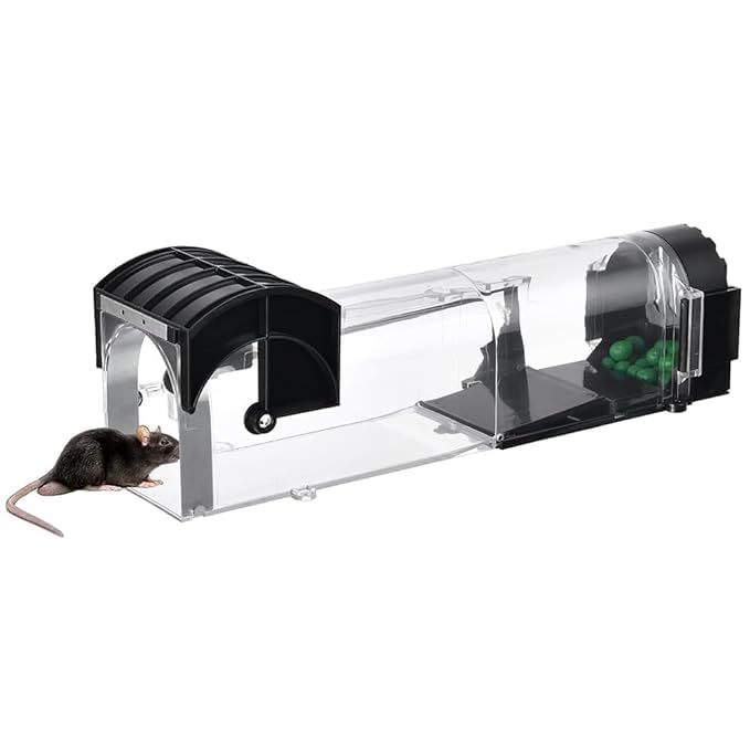 Rat Trap Cage for Home, Plastic Smart Rodent Rat Mouse Trap Box, Indoor Outdoor Mousetrap, Smart Rat Catcher, Rodent Trap for Mice, Pets, Rodents - 1pc, Multi.-image-40