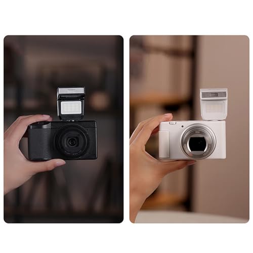 Cámara en miniatura compacta con luz LED de vídeo para creadores de contenido 3
