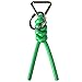 HSEFIN Leather Key Chain Car Universal Unisex Key Chain with Removable Triangle Open Key Ring (Green)