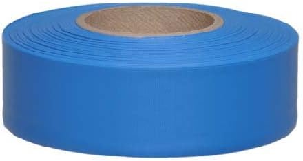 NMC FT2 Flagging Tape - 1.1875 in. x 300 ft., Blue, Blank Non-Adhesive Vinyl Mar