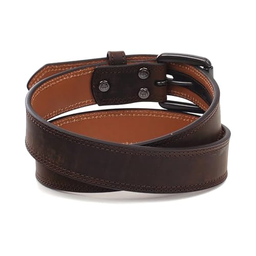 ARIAT Men's Double Row Stitch Leather Belt3