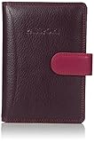 Visconti Soft Leather Secure RFID Blocking Passport Cover Wallet - POLO 2201, Plum/Multi, One Size