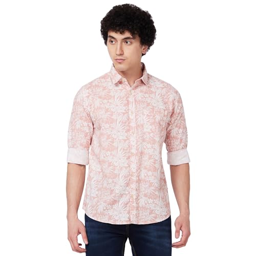 Image of Spykar Men's Regular Fit N /A Full Sleeve Printed Casual Shirts