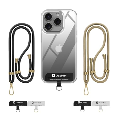 OLEPHY Crossbody Phone Lanyard Strap, 2 Packs with 4 Pack Patchs